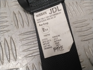 NISSAN Leaf II (2017–2026) Rear seat belt 6382640 - 3