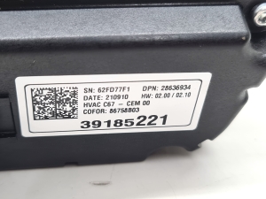 Opel Corsa F (2019–2026) Heater control panel 39185221 - 4