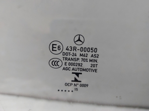 Mercedes Benz E-Class W212 (2009–2015) Esiukse klaas 43R00050 - 2