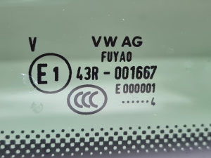 Volkswagen Up (2012–2026) Rear side door glass - 3