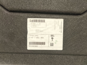 BMW 3 SERIES G20 (2018–2026) Pakiruumi vaip 7450065 - 7