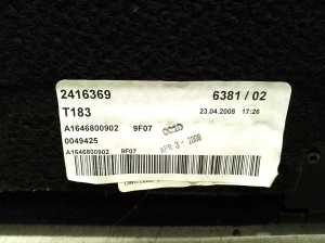 Mercedes Benz ML-Class 164 (2005–2011) Kofferraumteppich A1646800902 - 3