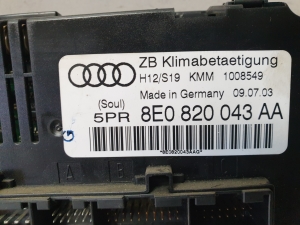 AUDI A4 B6 (2000–2005) Heater control panel 8E0820043AA - 4