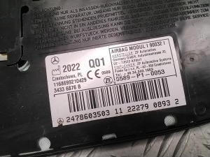 Mercedes Benz GLA-Class H247 (2019–2026) Priekšējā sēdekļa drošības spilvens A2478603503 - 3