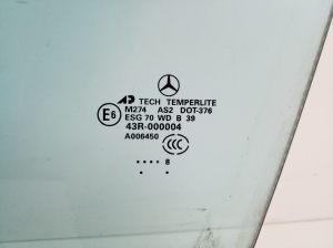 Mercedes Benz ML-Class 164 (2005–2011) Priekšējo durvju stikls A1647250100 - 3
