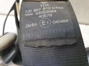 Volkswagen Transporter T5 (2003–2015) Sicherheitsgurt hinten 7J0857812D - 2