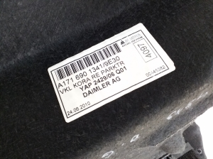 Mercedes Benz SLK-Class 171 (2004–2011) Trunk side trim panel A1716901341 - 2
