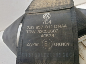 Volkswagen Transporter T5 (2003–2015) Sicherheitsgurt hinten 7J0857811D - 3