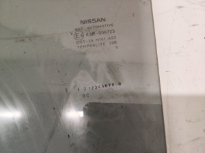 Rear side door glass - 43R006723