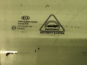 Kia Sportage (2010–2016) Front door glass 43R00351 - 2