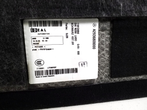 Mercedes Benz EQC N293 (2019–2026) Trunk carpet A2936808000 - 2