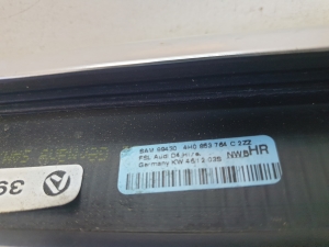 AUDI A8 D4 (2010–2017) Rear side door outer window molding 4H0853764C - 2