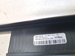 AUDI A8 D4 (2010–2017) Fensterschachtleiste außen Tür hinten 4H0853763C - 4