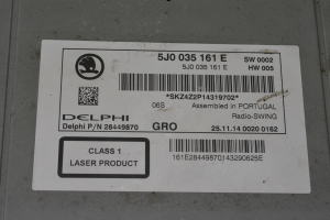 Skoda Rapid (2011–2026) Radio (head unit) 5J0035161E - 4
