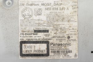 Skoda Octavia III (2013–2019) Autoraadio 5E0035842A - 3
