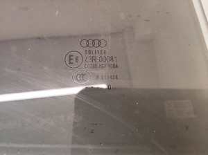 AUDI A6 C6 (2004–2011) Aizmugurējo sānu durvju stikls 43R00081 - 2
