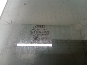 AUDI A6 C6 (2004–2011) Aizmugurējo sānu durvju stikls 43R009628 - 2
