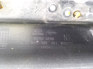 Hyundai IONIQ 5 I (2021–2026) Schwellerverkleidung außen 87752GI100 - 5