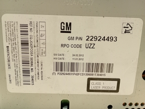 Opel Astra J (2009–2017) CD changer 22924493 - 3