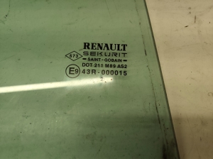 RENAULT Megane II (2002–2009) Aizmugurējo sānu durvju trīsstūrveida stikls 43R000015 - 2