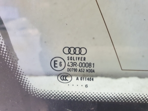 AUDI A6 C6 (2004–2011) Seitenscheibe hinten (Karosserie) 43R00081 - 2