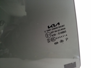 Kia Niro EX (2022–2026) Aizmugurējo sānu durvju stikls 83410AT030 - 3