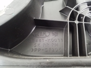 Kia Soul (2019–2026) Rear side door window regulator and its parts - 2