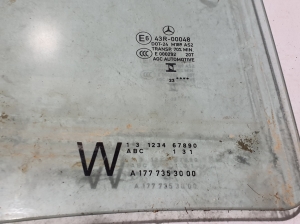 Mercedes Benz A-Class 177 (2018–2026) Rear side door glass A1777353000 - 2