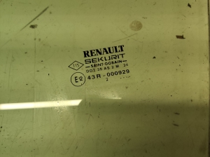 RENAULT Megane II (2002–2009) Front door glass 43R000929 - 2