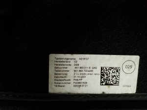 AUDI A6 C8 (2018–2025) Fußmatten 4K1863011E - 2