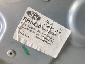 Ford C-MAX (2003–2010) Rear side door window regulator 3M51R045H23A - 4