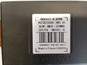 Peugeot 308 (2013–2021) Alarm module 9673523380 - 4