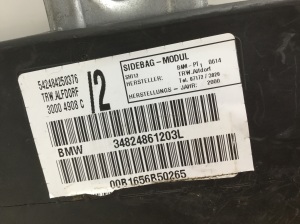 BMW X5 E53 (1999–2006) Airbag für vordere Türen 34824861203L - 3
