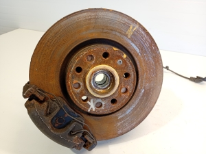   Front wheel hub and its parts  -  