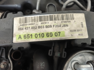 Mercedes Benz C-Class 204 (2007–2014) Dzinējs 651911 - 8