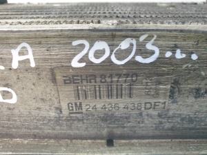 Opel Zafira A (1999–2005) Vahejahuti radiaator 24436438DF1 - 4