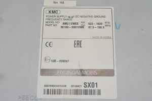 Kia Sportage (2010–2016) Radio (head unit) 961803U010WK - 2