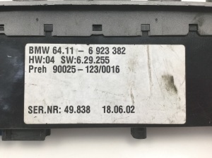 BMW 7 SERIJA E68 (2001–2008) Heizungsbedienteil 64116923382 - 2