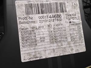 Mercedes Benz GLK-Class 204 (2008–2015) Tagumise küljeukse polster A2047300148 - 4