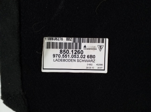 Porsche Panamera 970 (2009–2016) Trunk carpet 97055105302 - 3