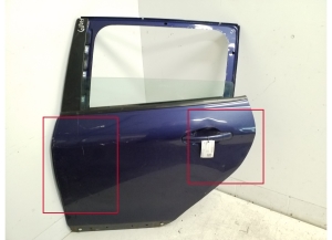 Peugeot 2008 (2013–2026) Aizmugurējās sānu durvis un to detaļas - 2