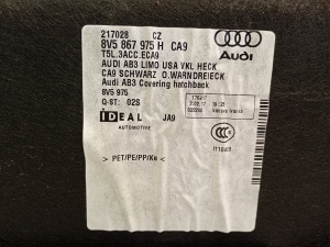 AUDI A3 8V (2012–2020) Trunk lid trim panel 8V5867975H - 5