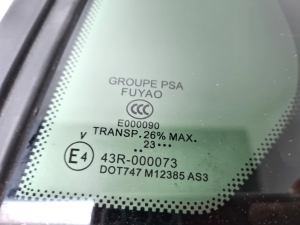 Opel Astra L (2021–2026) Tagumise külgukse kolmnurkklaas 9838524780 - 5