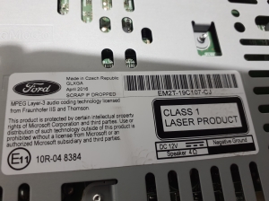 Ford S-MAX (2015–2026) Radio (head unit) EM2T19C107CJ - 3