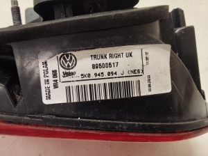 Volkswagen Golf VI (2008–2013) Tail light on trunk lid 5K0945094J - 4