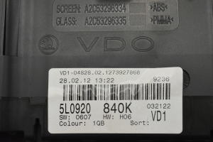 Skoda Yeti (2009–2017) Mērinstrumentu panelis 5L0920840K - 5