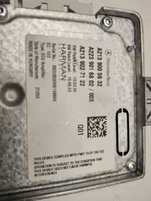 Mercedes Benz EQC N293 (2019–2026) Audio amplifier A2139005932 - 4