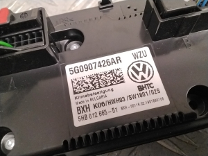 Volkswagen Golf VII (2012–2026) Heater control panel 5G0907426AR - 2