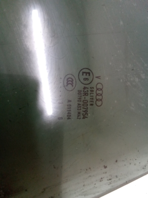 AUDI A5 (2007–2016) Aizmugurējo sānu durvju stikls 43R007954 - 2