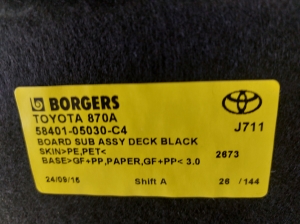 TOYOTA Avensis T27 (2008–2019) Trunk carpet 5840105030 - 3